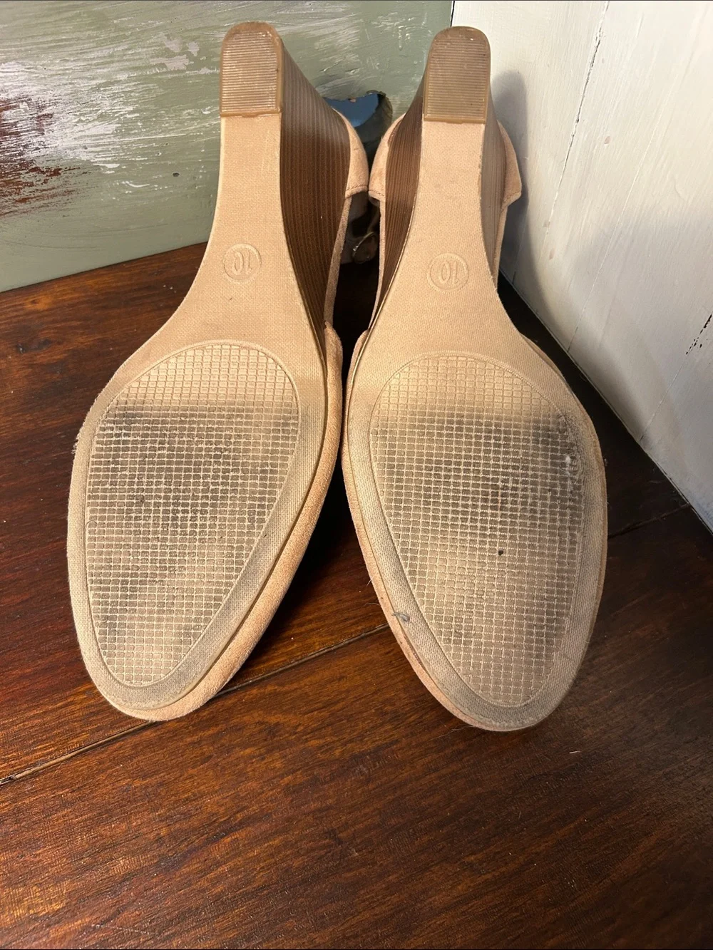 Women’s Tan Ankle-Strap Wedge Heels